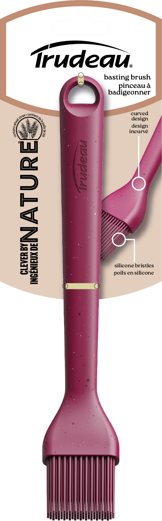Trudeau Basting Brush – Burgundy by Kitchen Niche