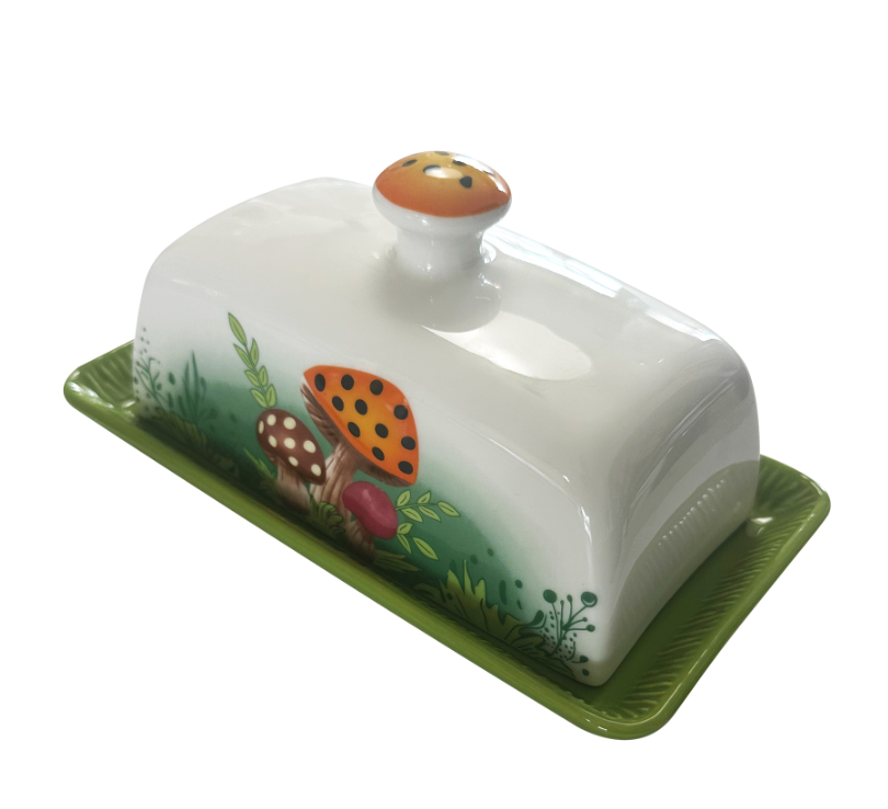 Fox Run Mushroom Ceramic Butter Dish
