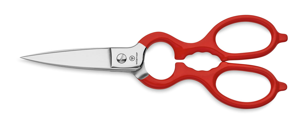 Wüsthof Kitchen Shears – Red Stainless Wusthof by Kitchen Niche