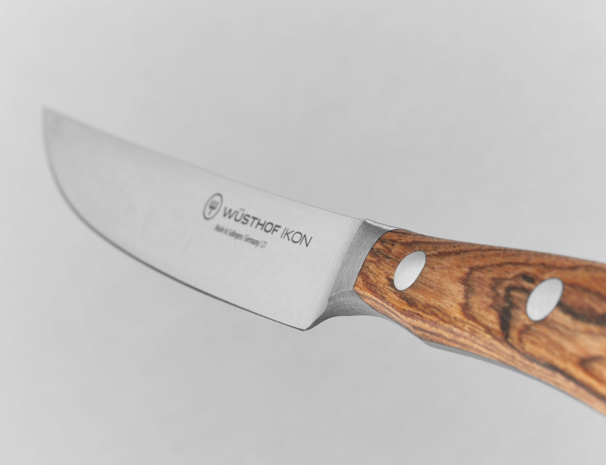 Wüsthof Ikon Steak Knife Set with Leather Roll – 6-pcs. Wusthof by Kitchen Niche