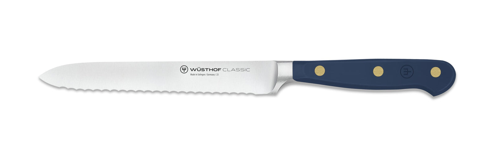 Wüsthof Classic Wild Blueberry Serrated Utility Knife – 5" Wusthof by Kitchen Niche