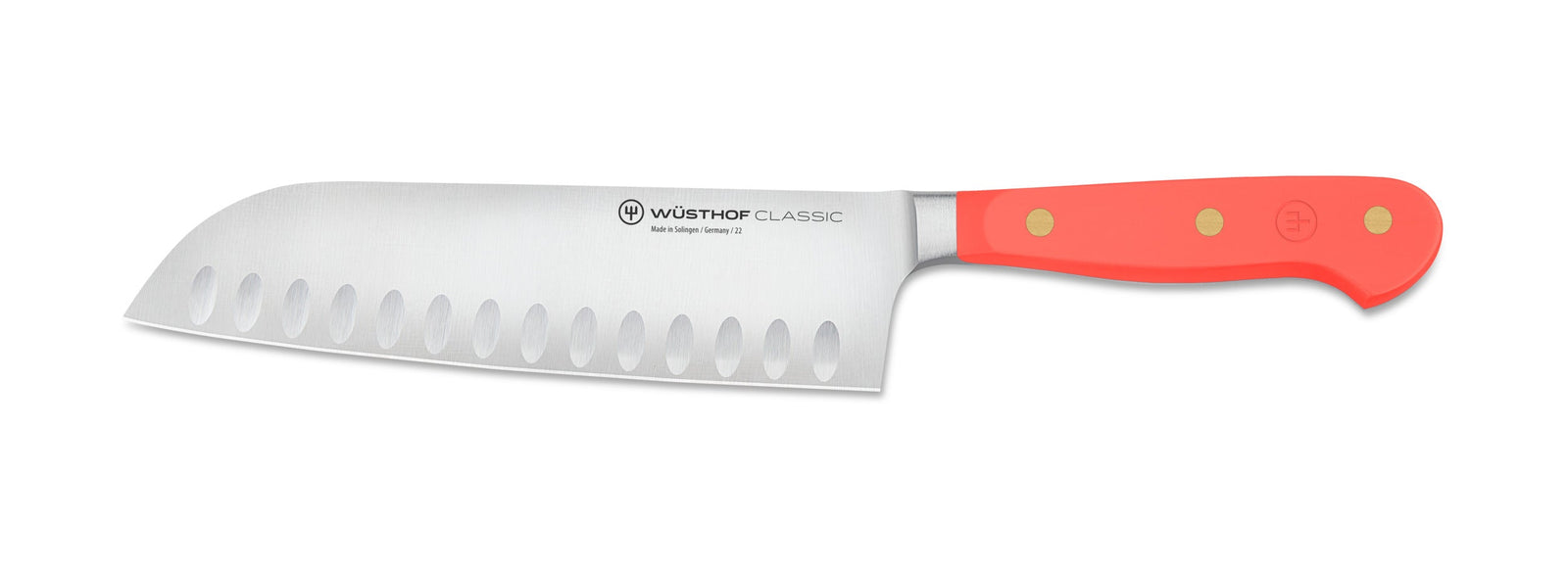 Wüsthof Classic Coral Peach Hollow Ground Santoku Knife – 7" Wusthof by Kitchen Niche