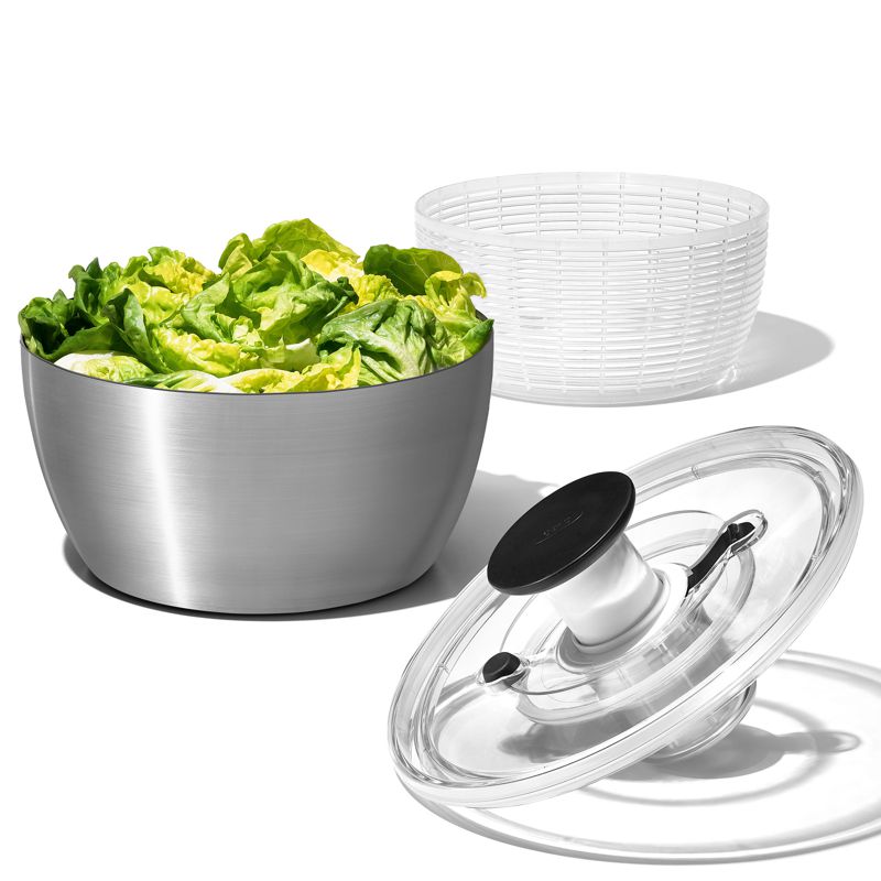OXO Steel Large Stainless Steel Salad Spinner
