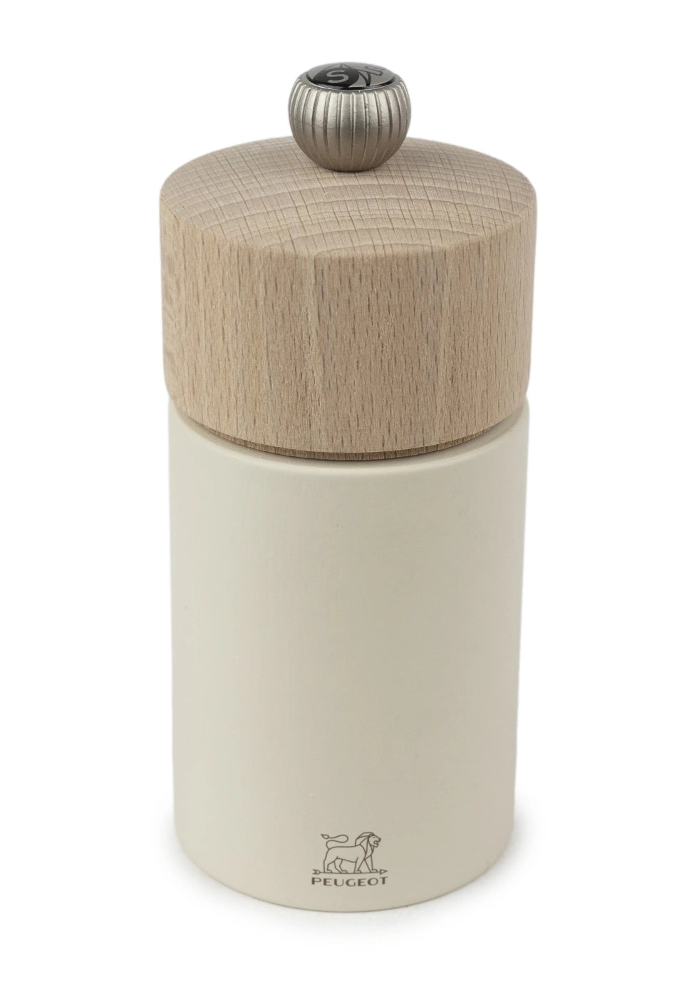 Peugeot Boreal Manual Salt Mill – Feather White Beechwood – 12 cm
