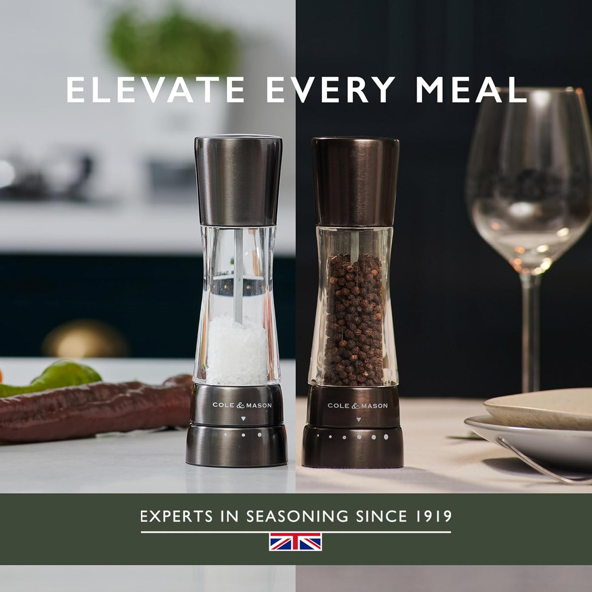 Cole & Mason Derwent Salt & Pepper Mill Gift Set – Iron Grey