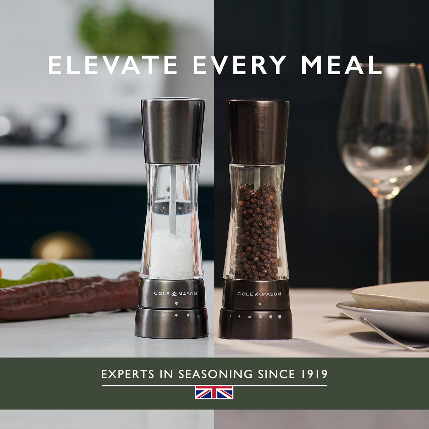 Cole & Mason Derwent Salt & Pepper Mill Gift Set – Iron Grey