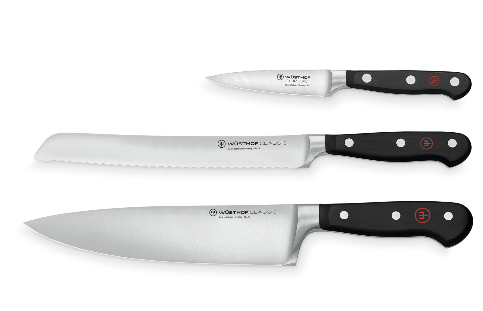 Wüsthof Classic Essential Knife Set – 3-pcs. Wusthof by Kitchen Niche