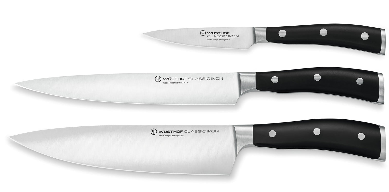 Wüsthof Classic Ikon Utility Knife Set – 3-pcs. Wusthof by Kitchen Niche