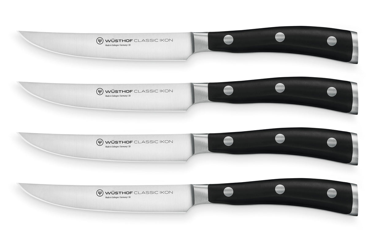 Wüsthof Classic Ikon Steak Knife Set – 4-pcs. Wusthof by Kitchen Niche
