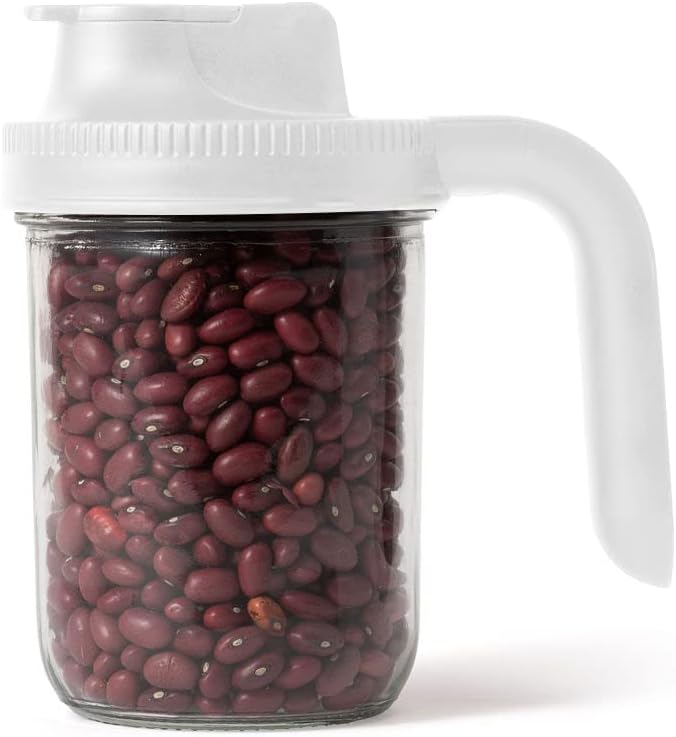 Jarware White Spout Lid Set with Handle
