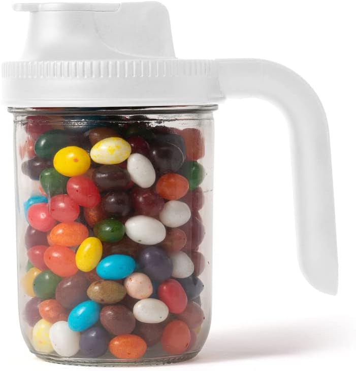 Jarware White Spout Lid Set with Handle