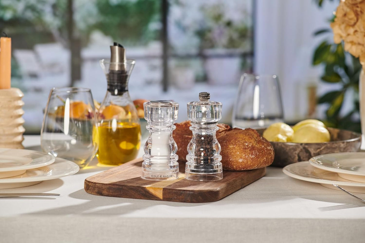 Cole & Mason London Salt Shaker and Pepper Mill Gift Set – Acrylic – 5" / 13 cm