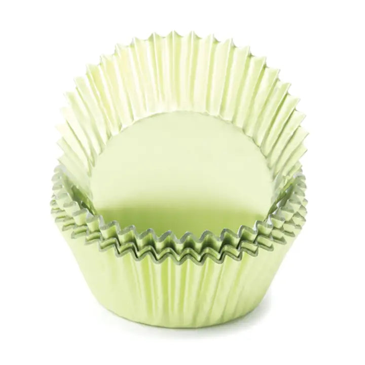 Fox Run Light Green Foil Baking Cups, 32 Pack