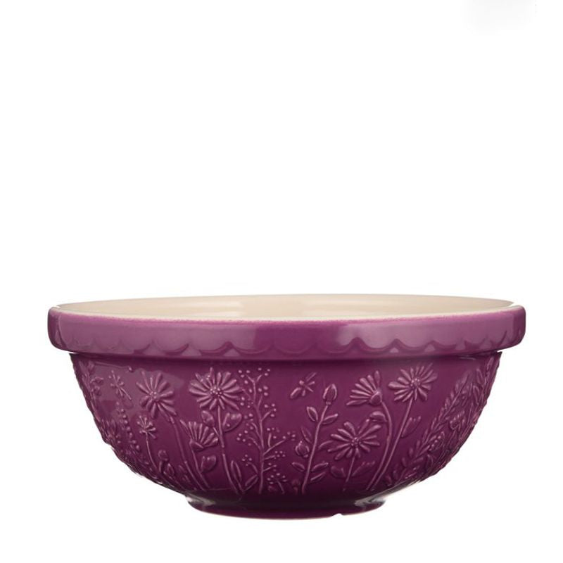 Mason Cash Meadow Mixing Bowl 11-Inch Purple