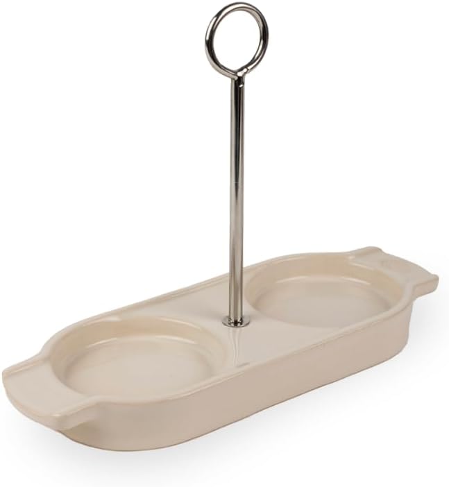 Peugeot Linea Ceramic Mill Tray with Handle Ecru