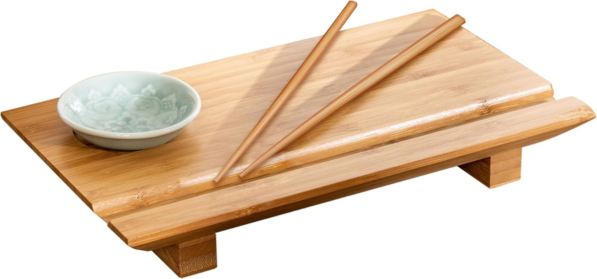Joyce Chen Burnished Bamboo Sushi Board Set