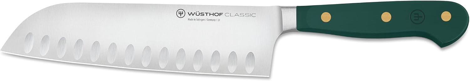 Wüsthof Classic Fresh Rosemary Hollow Ground Santoku Knife – 7"