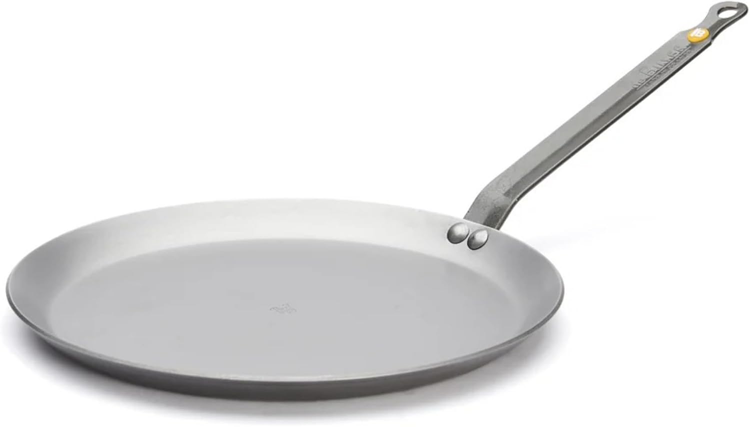 De Buyer Mineral B Element Steel Round Pancake Pan – 24 cm