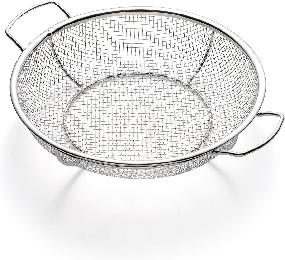 Outset Stainless Steel Round Shallow Grill Basket