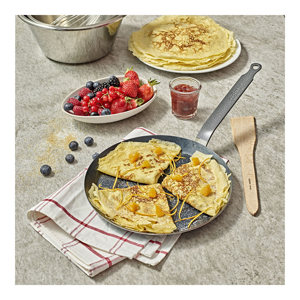 De Buyer Blue Steel Pancake Pan – 20 cm – 2 mm