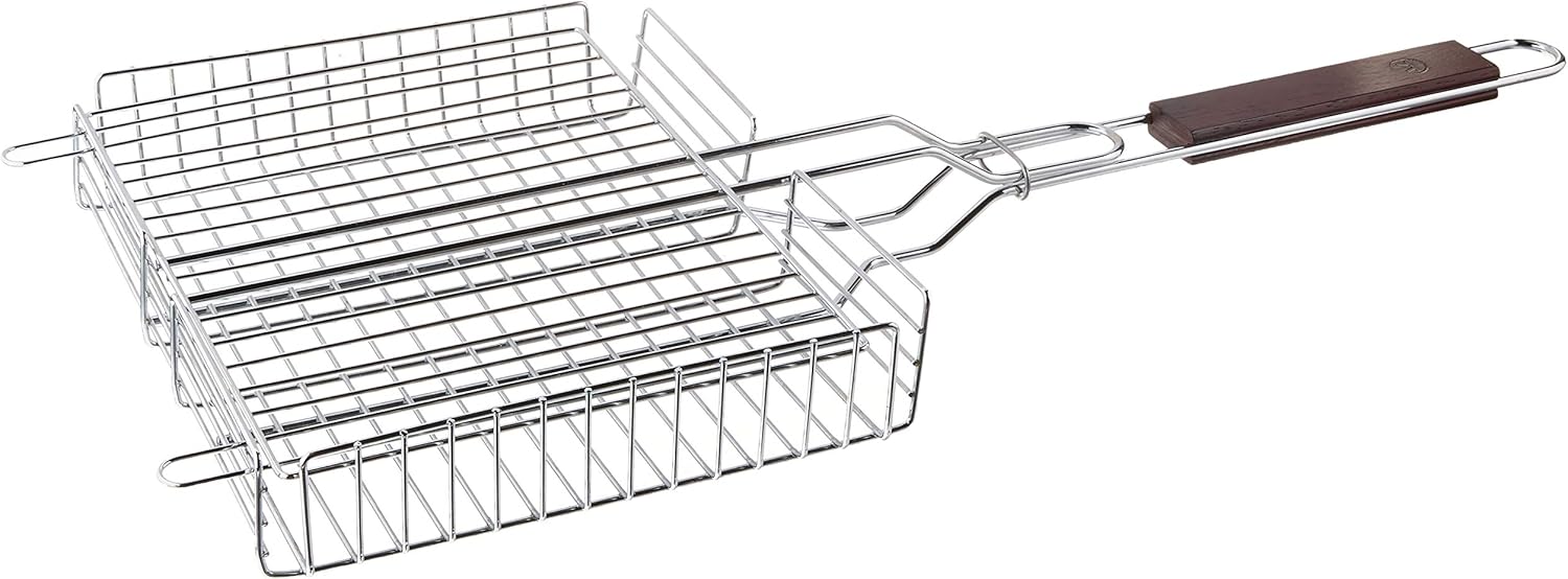 Outset Grill Basket with Rosewood Handle 25"