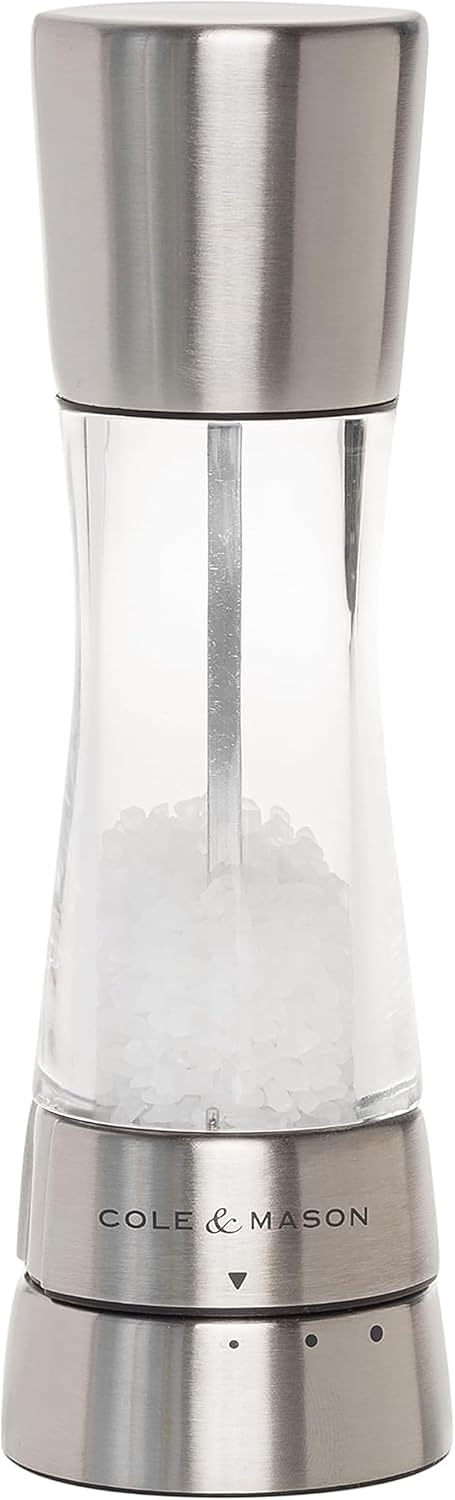 Cole &amp; Mason Derwent Salt Mill – Stainless Steel – 7.5" / 19 cm