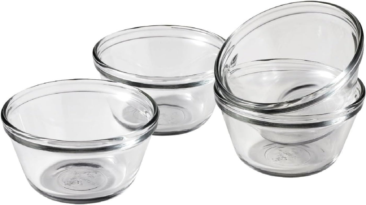 Fox Run Glass Custard Cups, 6 oz, Set of 4
