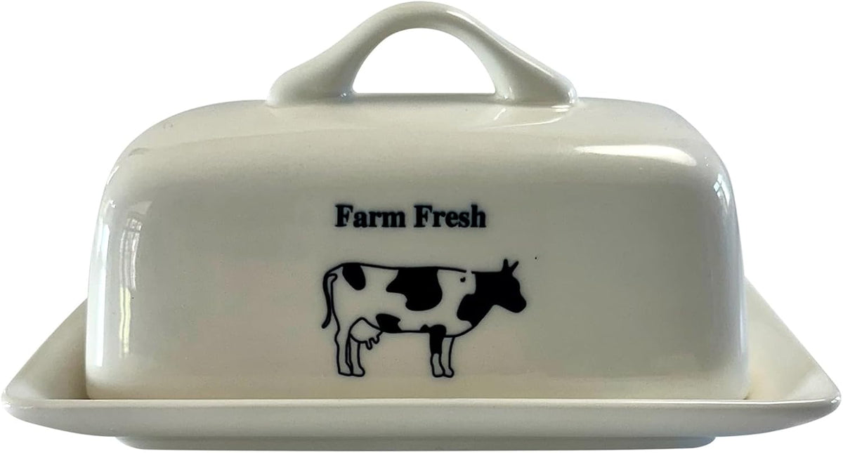 Fox Run Ceramic Butter Dish Cow