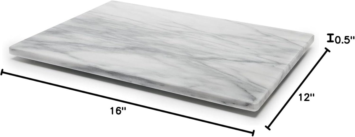 Fox Run White Marble Pastry Board 16" x 12"