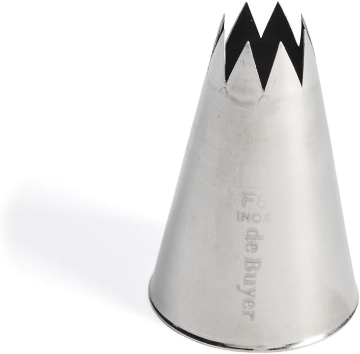 De Buyer Stainless Steel Star Piping Nozzle F8 – 2.5 cm