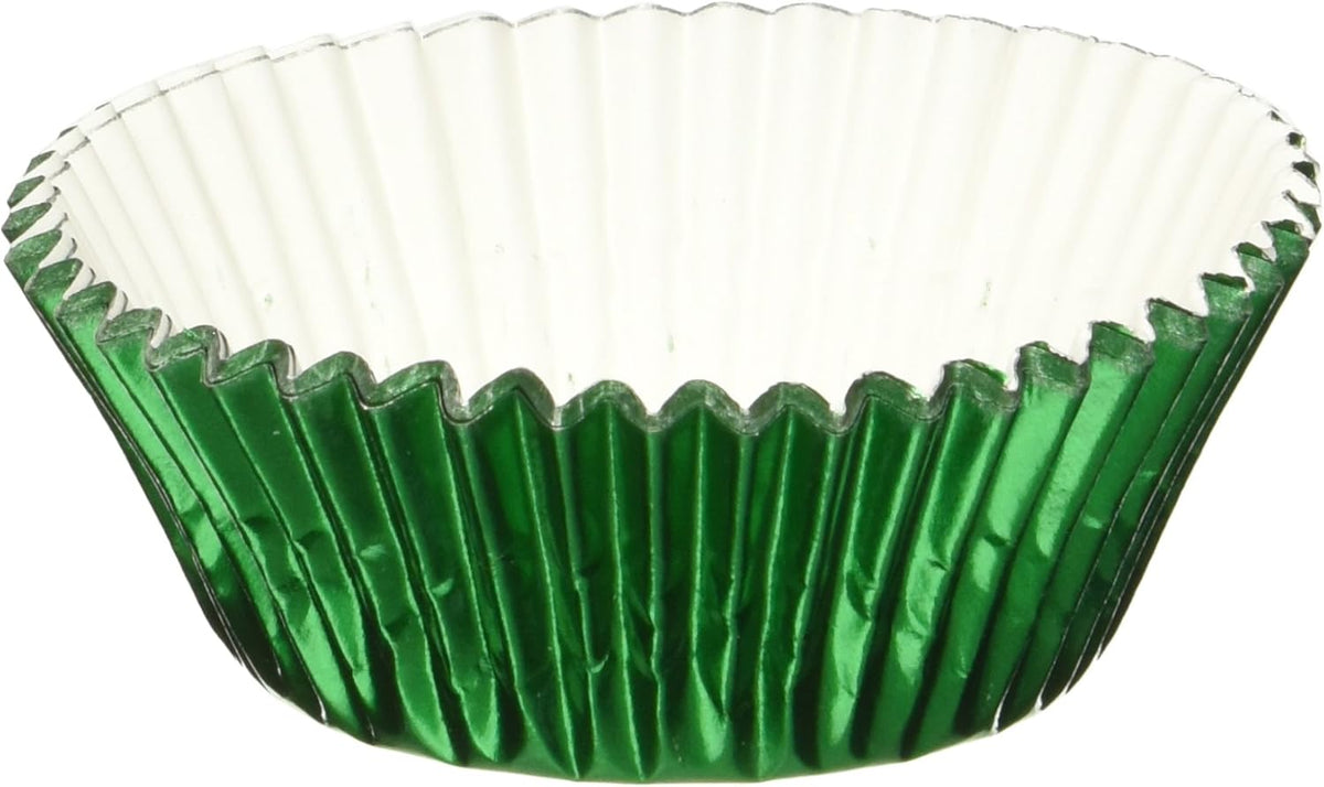 Fox Run Green Foil Bake Cups - 32 Pack