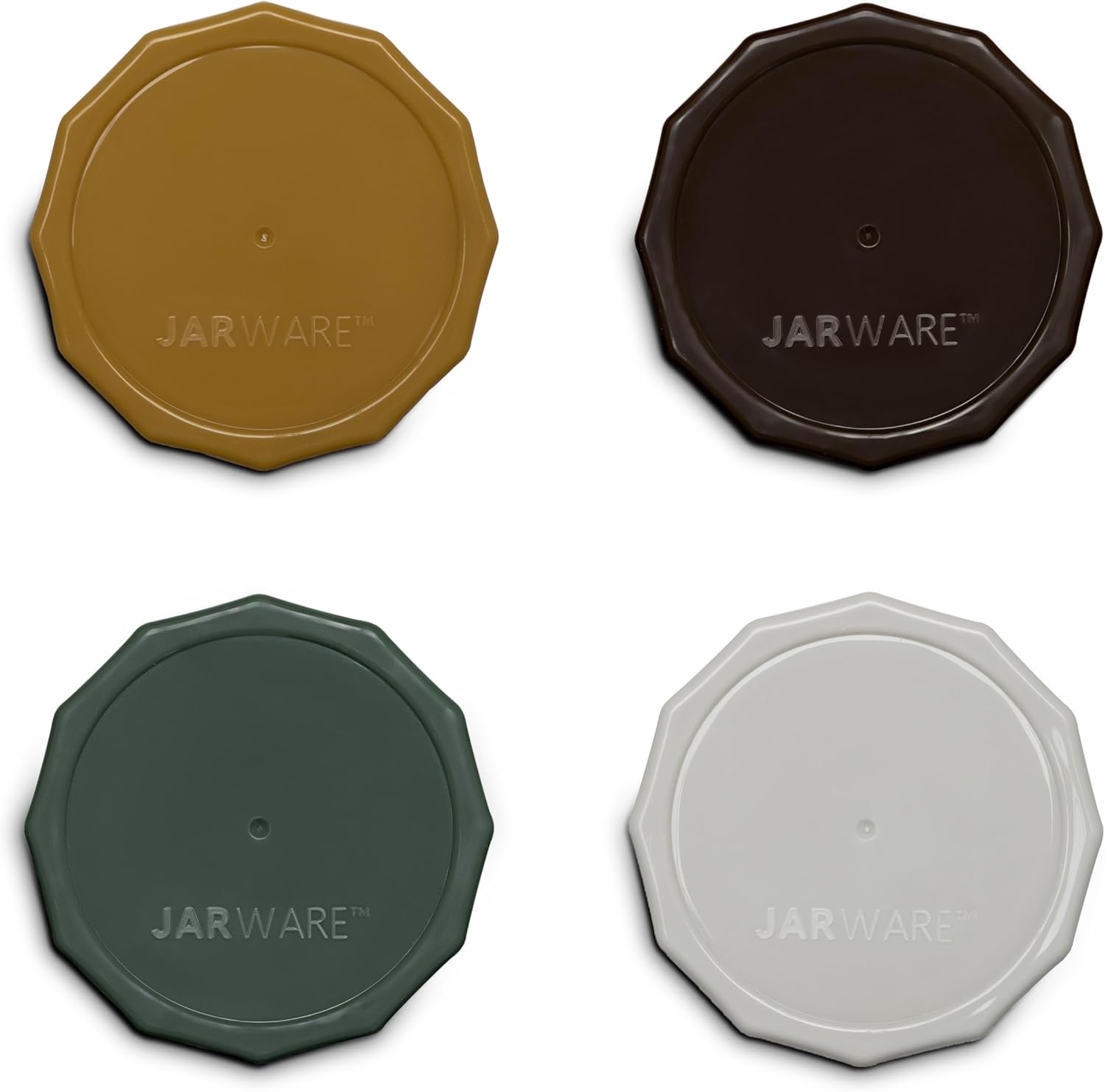 Jarware Multicolor Mason Jar Lids Set of 4