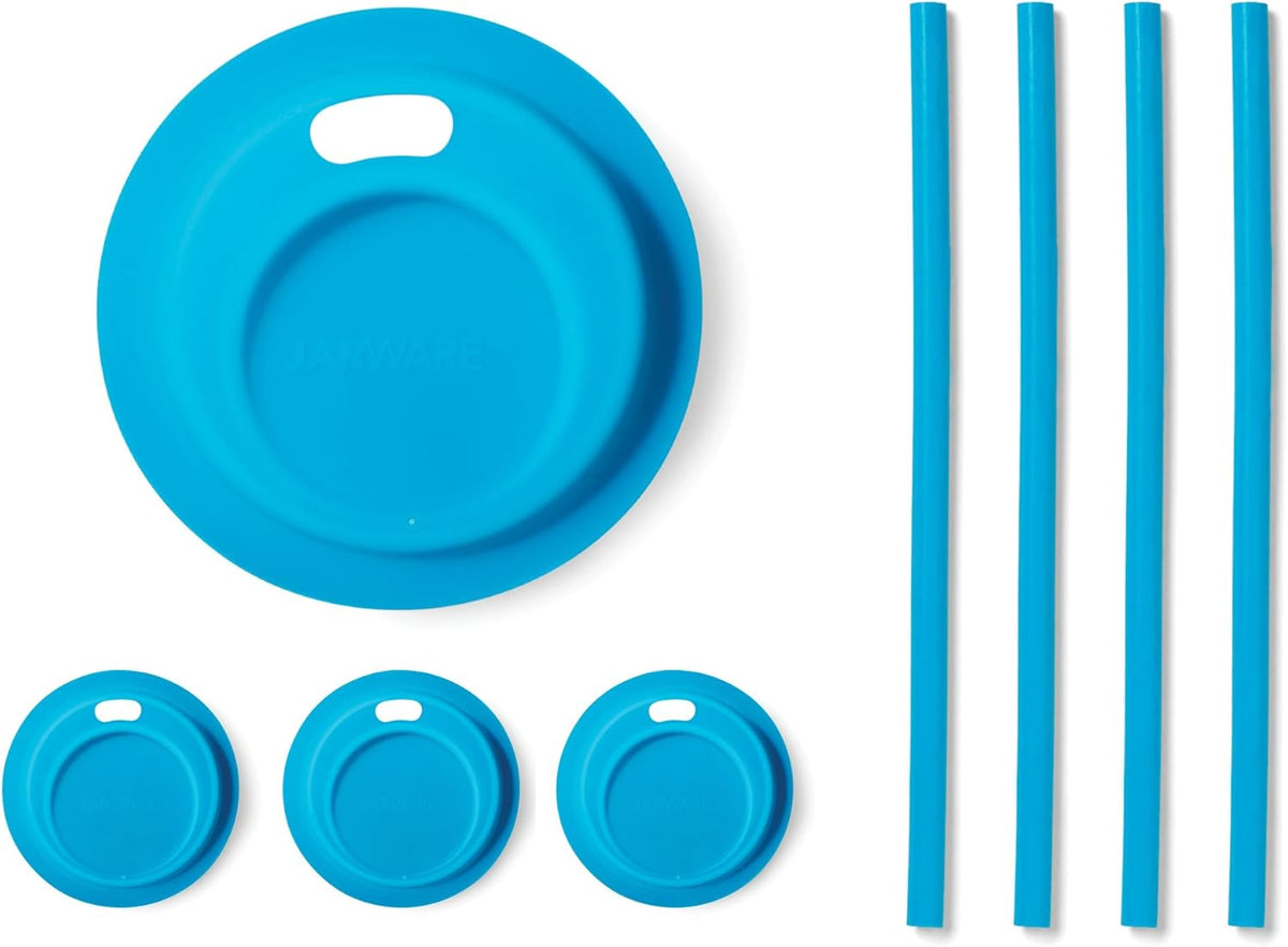 Jarware Lid and Straw Set Blue