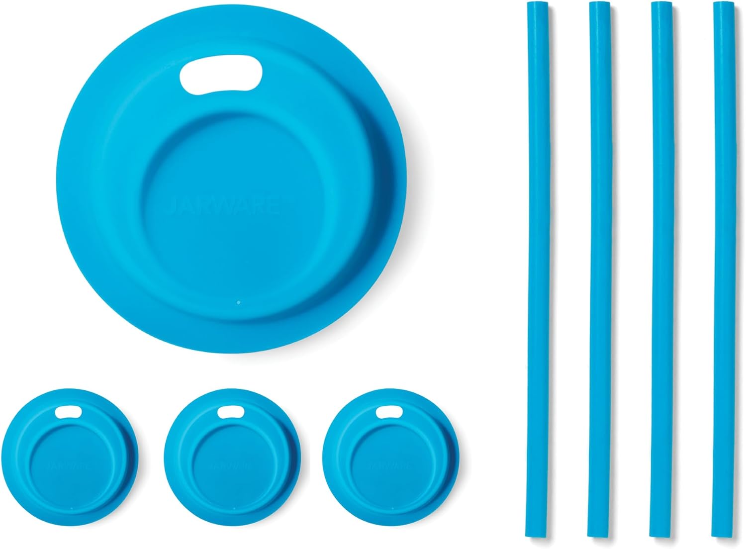 Jarware Lid and Straw Set Blue