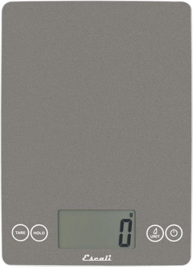 Escali Arti Digital Glass Kitchen Scale Gray Storm