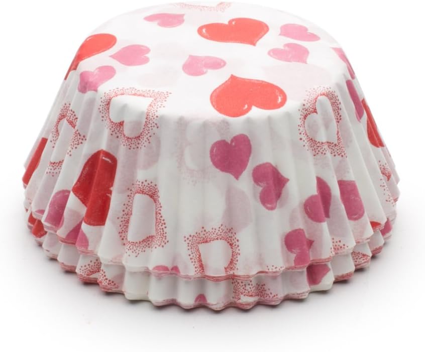 Fox Run Heart Bake Cups - 50 Pack