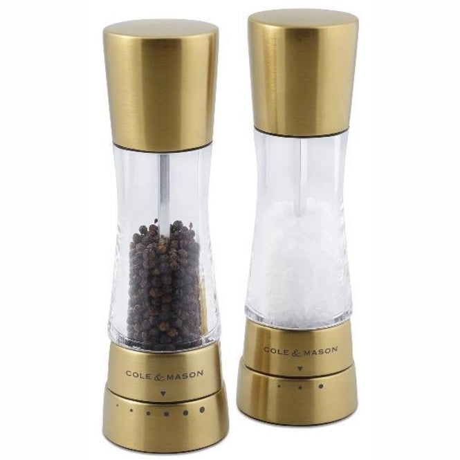 Cole & Mason Derwent Salt & Pepper Mill Gift Set – Matt Gold