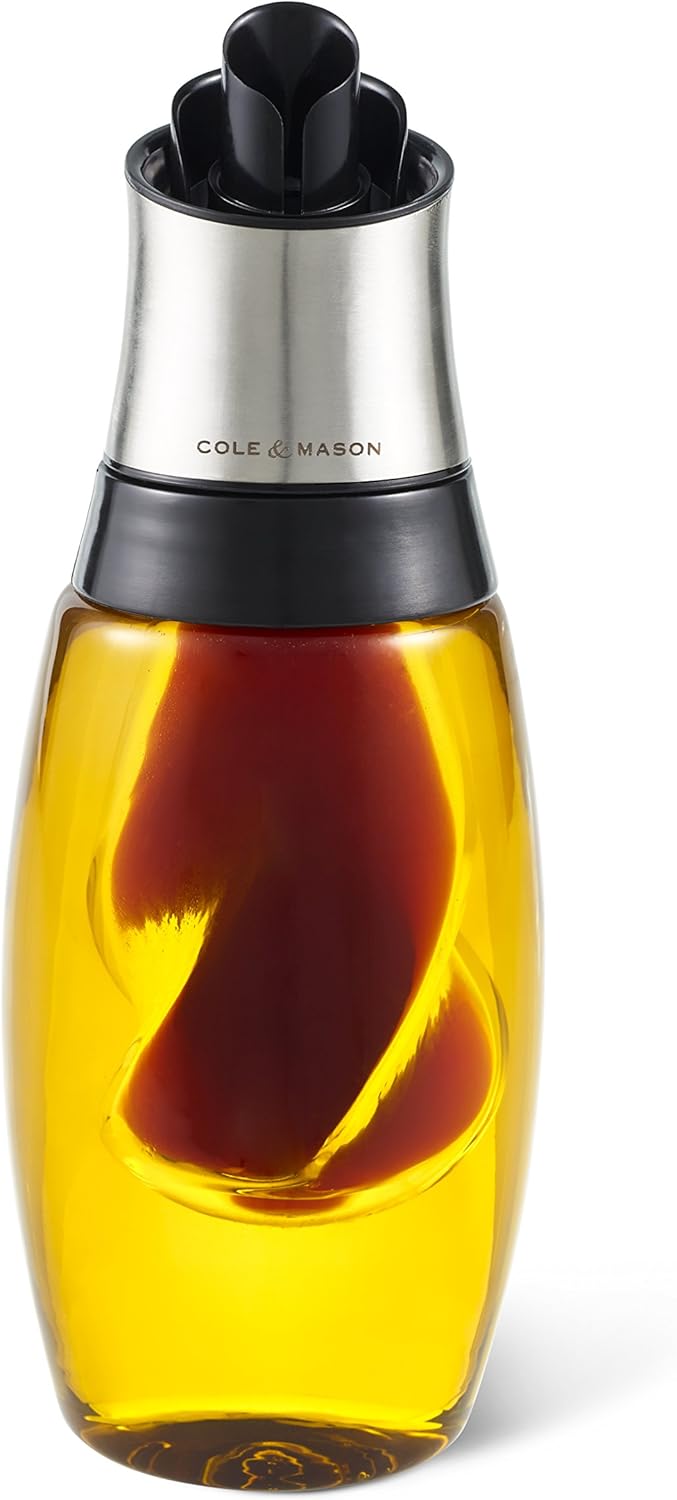 Cole &amp; Mason Brisol Oil &amp; Vinegar Duo Dispenser – 14 oz / 1.5 oz
