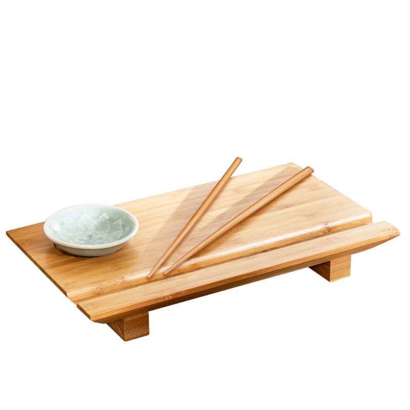 Joyce Chen Burnished Bamboo Sushi Board Set Joyce Chen by Kitchen Niche