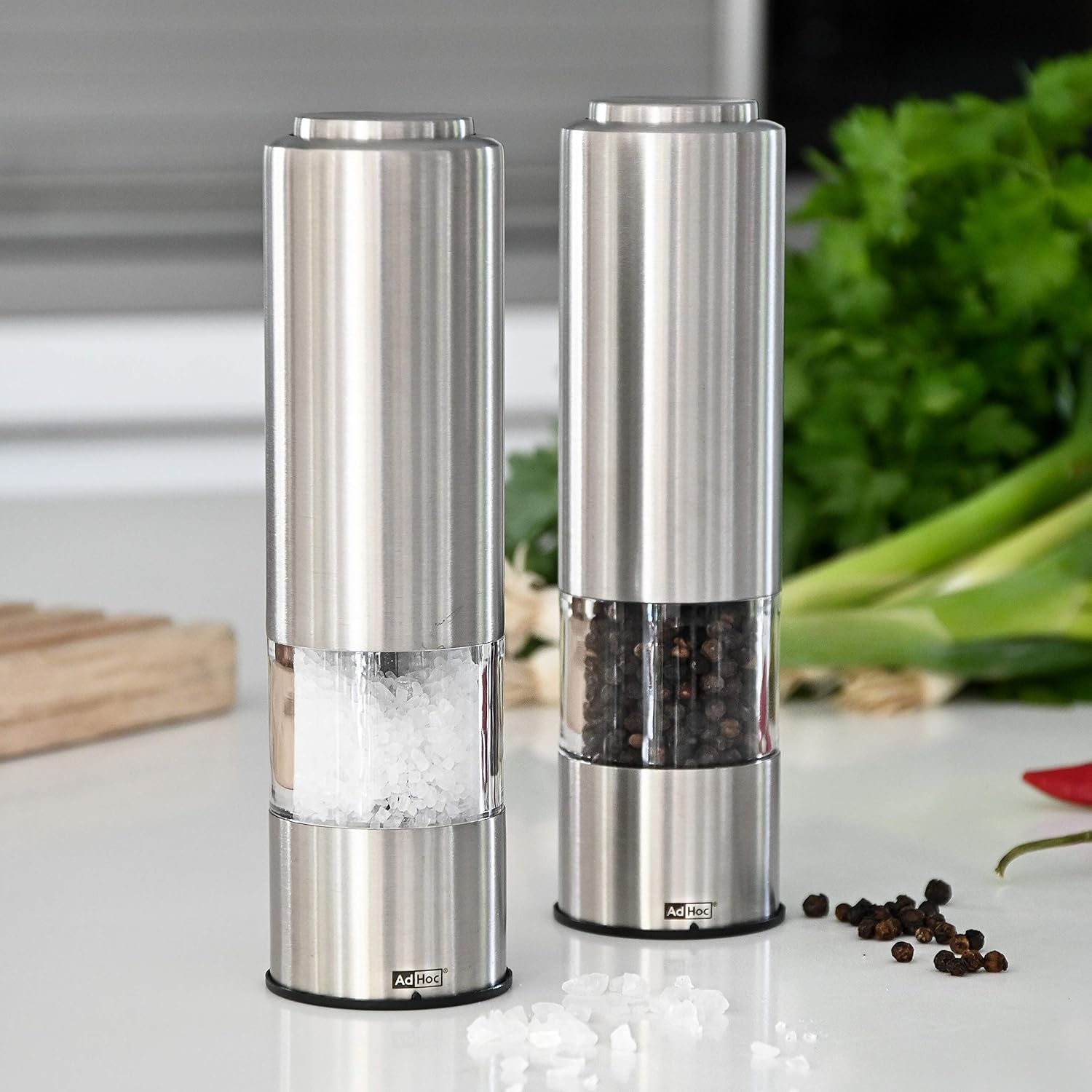 AdHoc Pepmatik Electric Salt and Pepper Mill Set – 7.28" / 18.5 cm