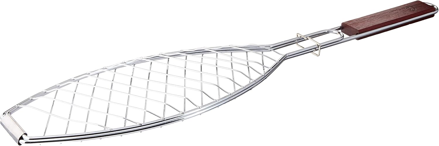 Outset Fish Basket with Rosewood Handle 26"