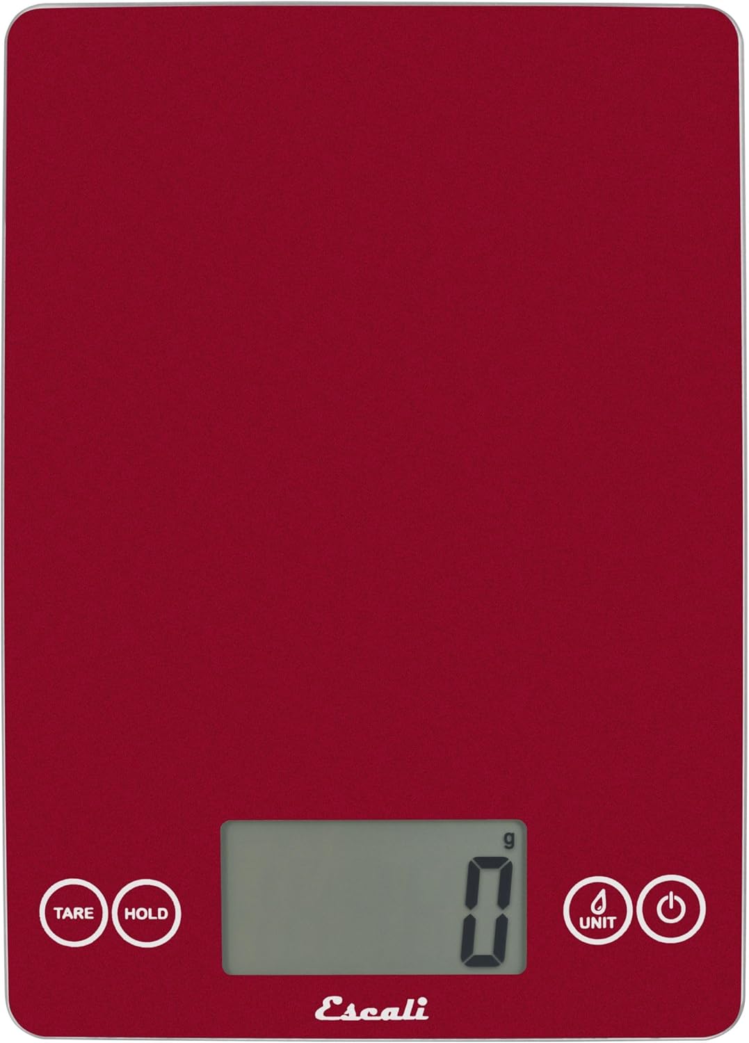 Escali Arti Digital Glass Kitchen Scale Rio Red Rock