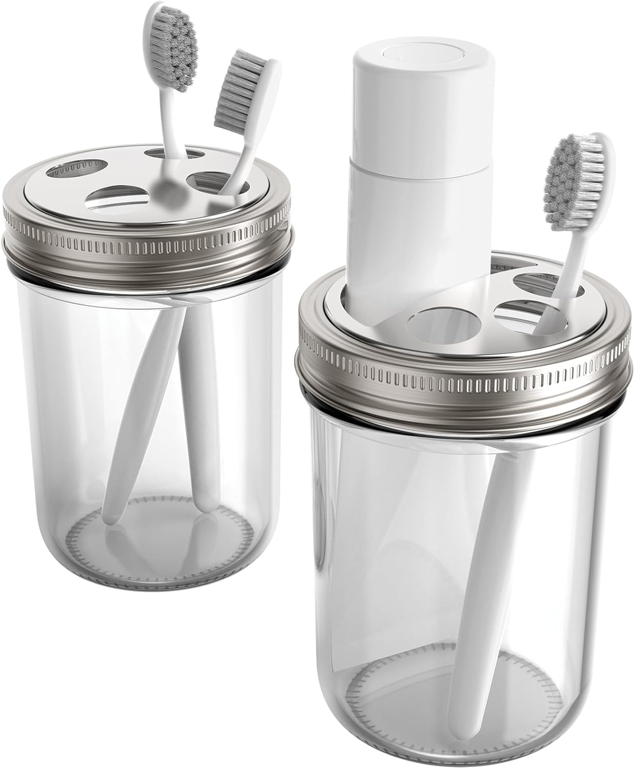 Jarware Toothbrush and Toothpaste Holder Set