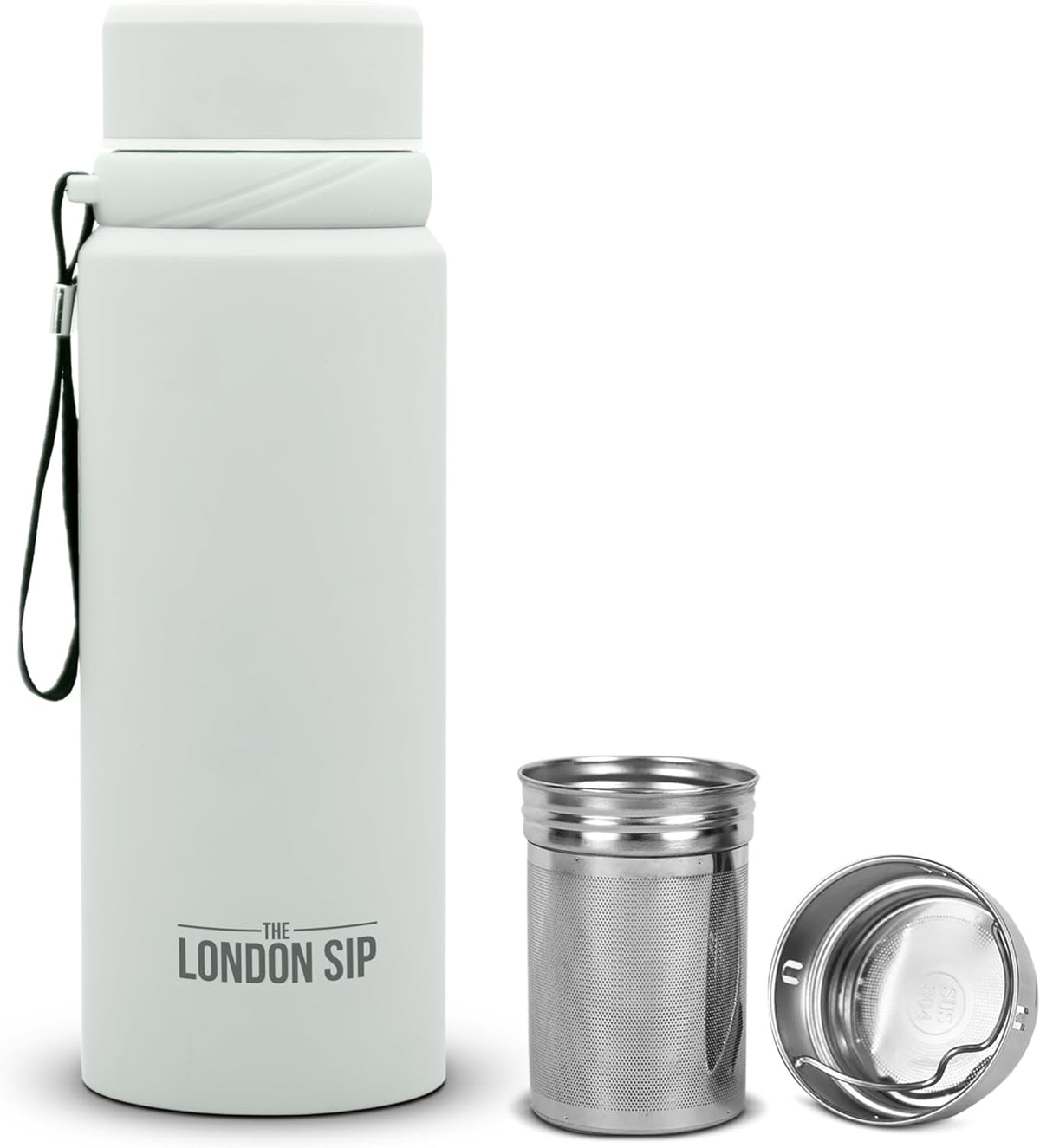 London Sip Tea Infuser Bottle – Pearl White – 25 oz