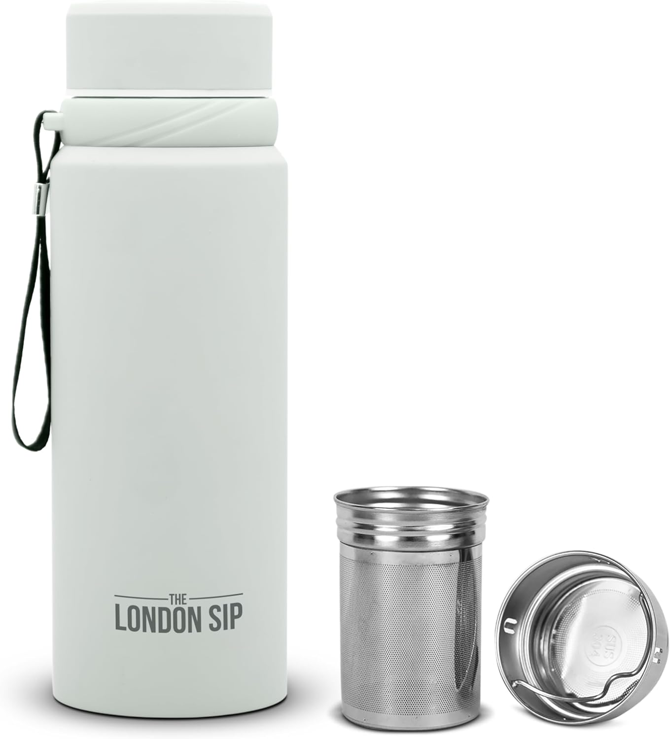 London Sip Tea Infuser Bottle – Pearl White – 25 oz