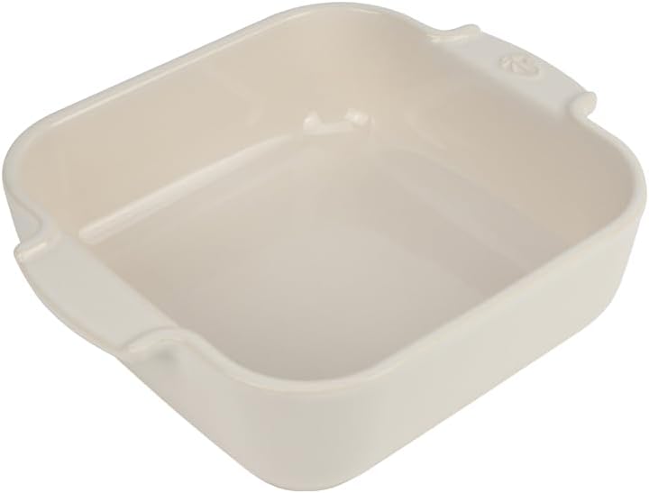 Peugeot Ceramic Baking Dish – Square – Ecru – 21 cm