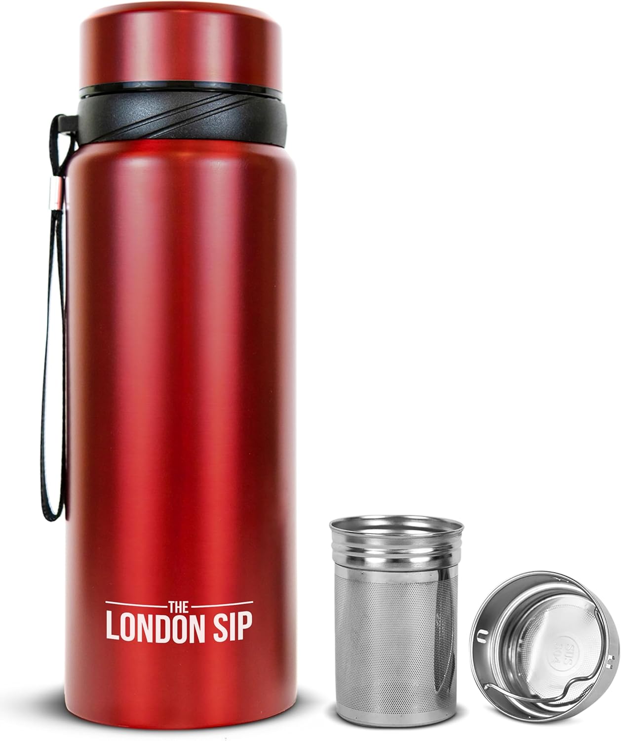 London Sip Tea Infuser Bottle – Red – 25 oz