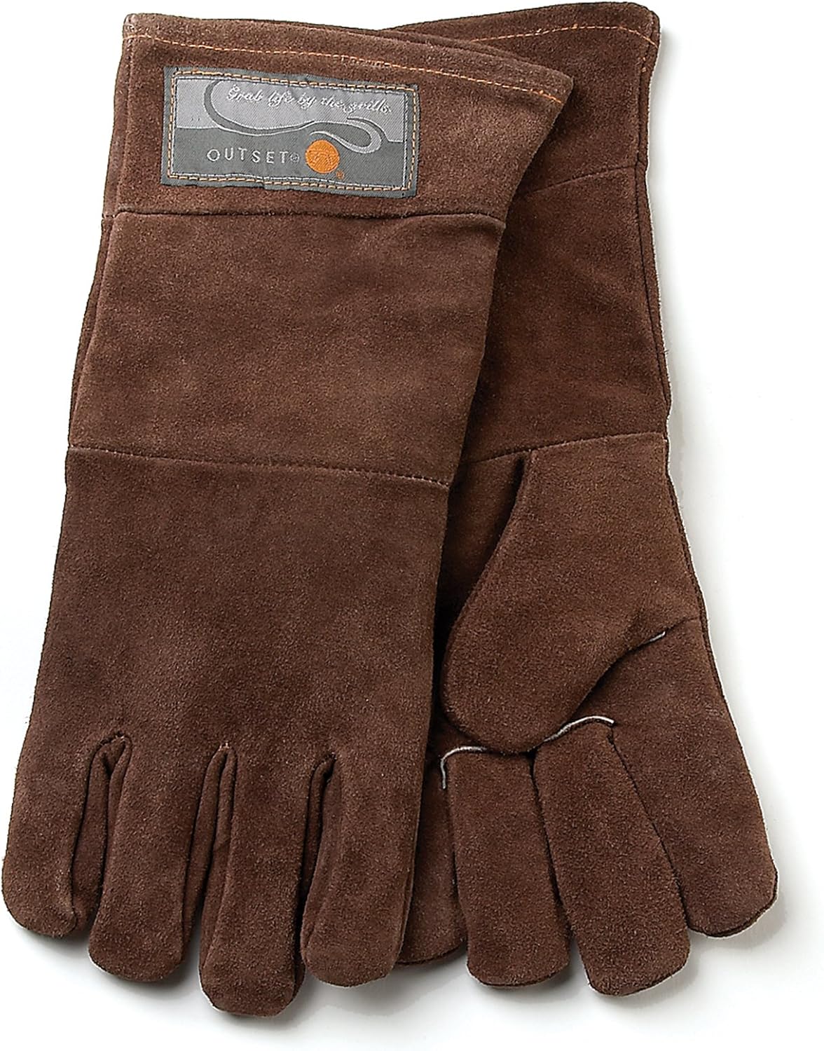 Outset Brown Leather Grill Gloves