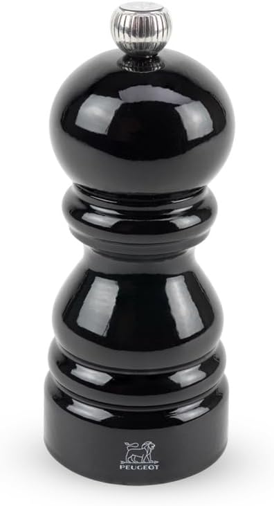 Peugeot Paris Classic Black Lacquer Pepper Mill – 12 cm