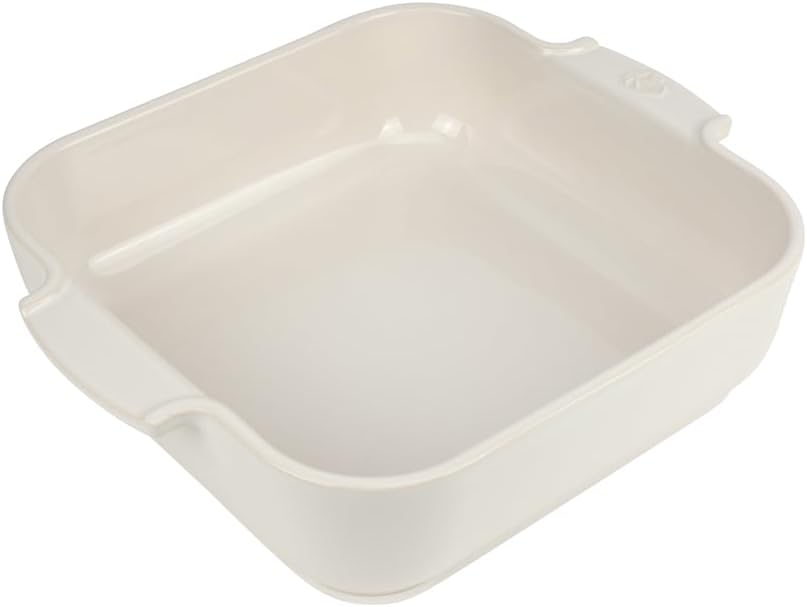 Peugeot Ceramic Baking Dish – Square – Ecru – 28 cm